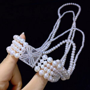 925半銀珍珠項鏈扣子連接扣接頭 diy手工串珠搭扣手鏈扣配件飾品