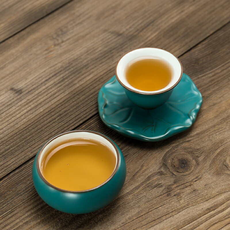 粗陶功夫茶具小茶杯個性中式禪意復古陶瓷主人杯品茗茶杯個人單杯
