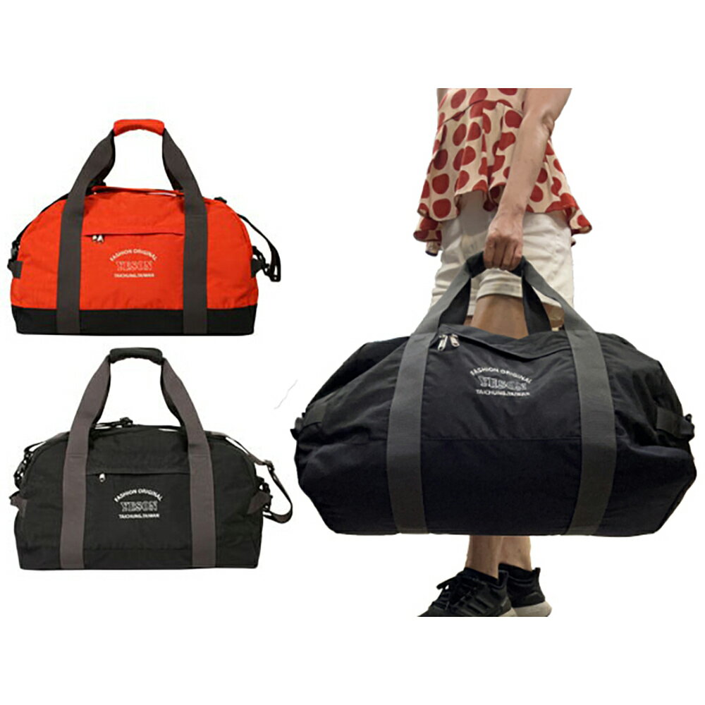 ~雪黛屋~YESON 旅行袋大容量台灣製造品質保證輕量高單數防水尼龍布可固定行李拉桿Y62124A(L)