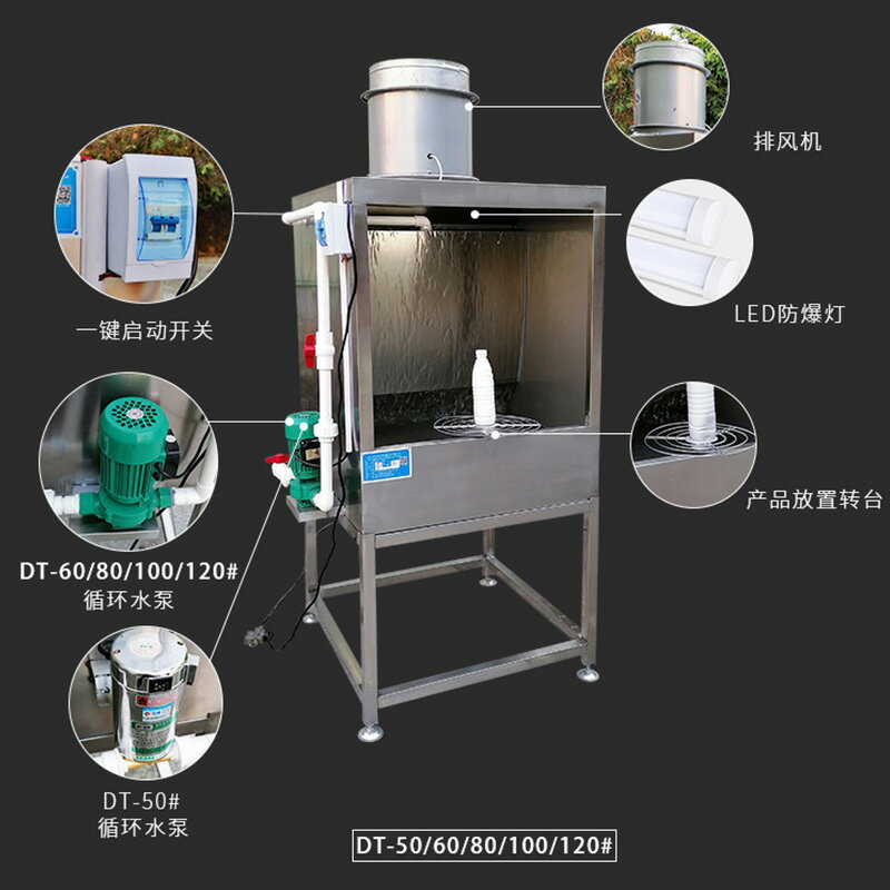 【可開發票】節能環保型水簾柜噴漆臺不銹鋼小型水簾柜漆霧凈化箱水簾機噴漆柜 1