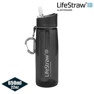 LifeStraw Go二段式過濾生命淨水瓶 650ml｜深灰 (過濾 淨水 活性碳 登山露營 野外 救難包)