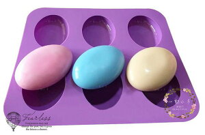 心動小羊^^ 大橢圓立體弧角設計6連模 巧克力模具 蛋糕模 手工皂 矽膠模具 製冰盒 果凍盒 皂模