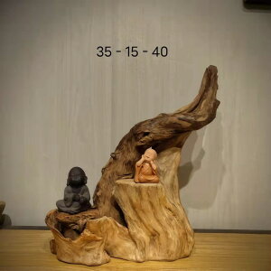 黃楊實木精雕刻手工工藝品茶寵達摩老子傳道一指問天道家佛像擺件