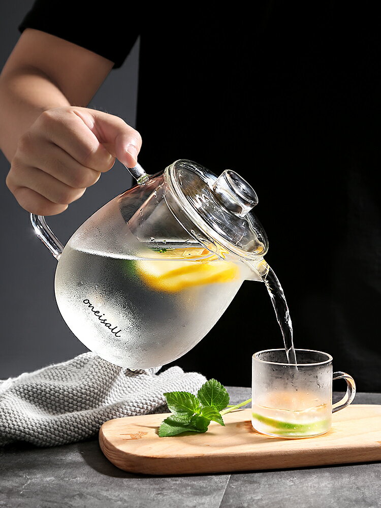 玻璃泡茶壺套裝家用功夫過濾小號花茶具煮茶器大紅茶杯透明燒水壺