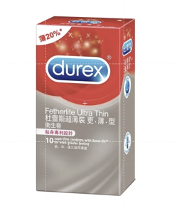 Durex 杜蕾斯 超薄裝 更薄型 衛生套 10片/盒 (配送包裝隱密)