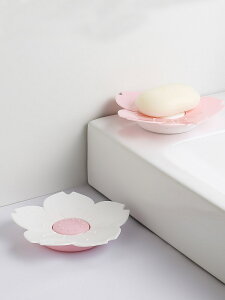 瀝水櫻花肥皂盒創意個性皂托衛生間浴室可愛卡通迷你小兒童香皂盒