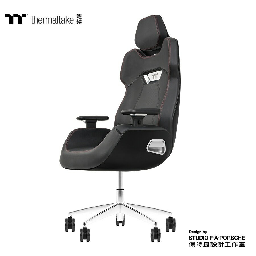 Thermaltake 曜越 幻銀 ARGENT E700真皮電競椅 風暴黑 由保時捷設計工作室設計 公司貨 保固2年