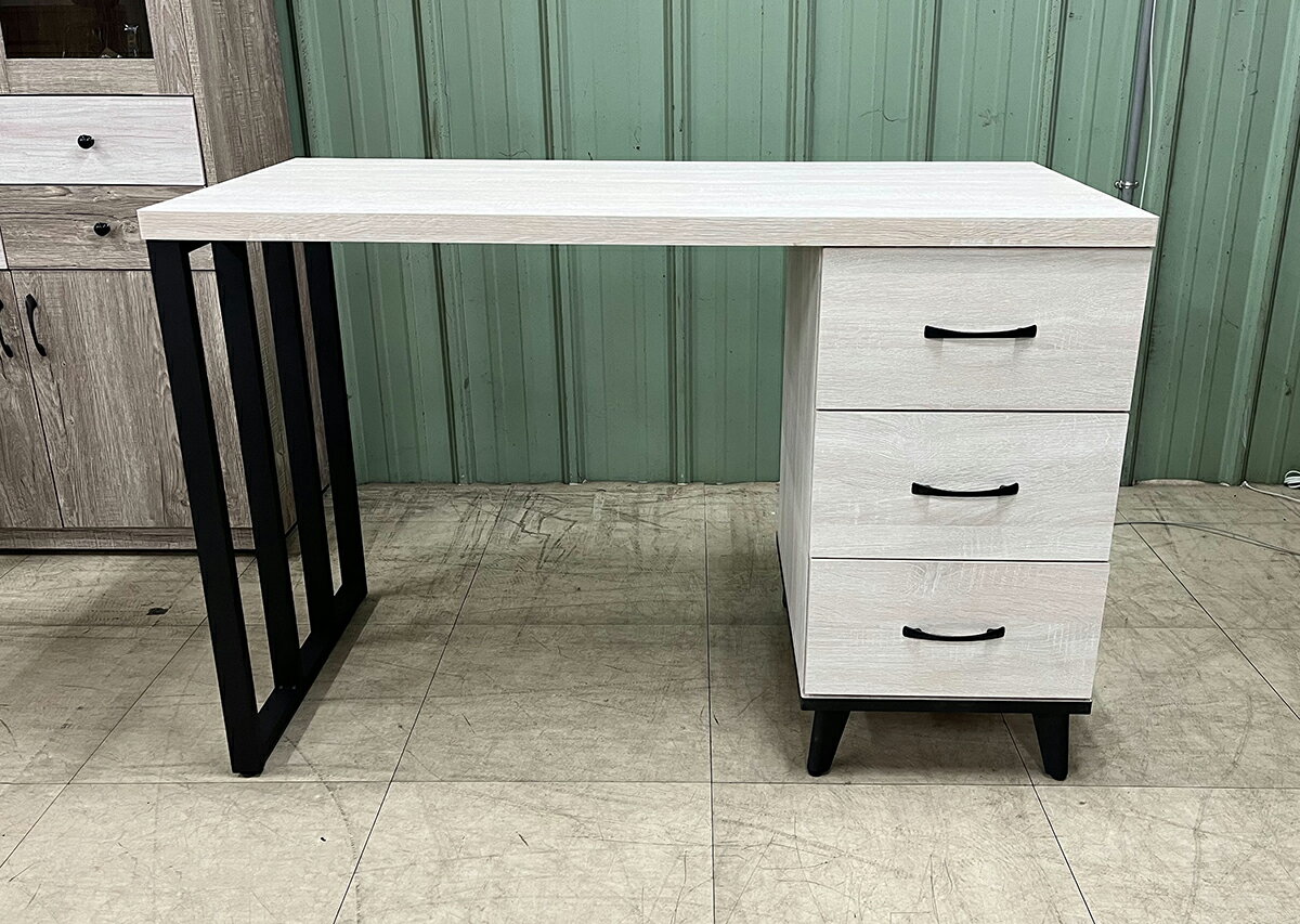 【尚品傢俱】HT-27 優格鋼刷白4尺組合書桌 ~~另有灰橡、橡木~~