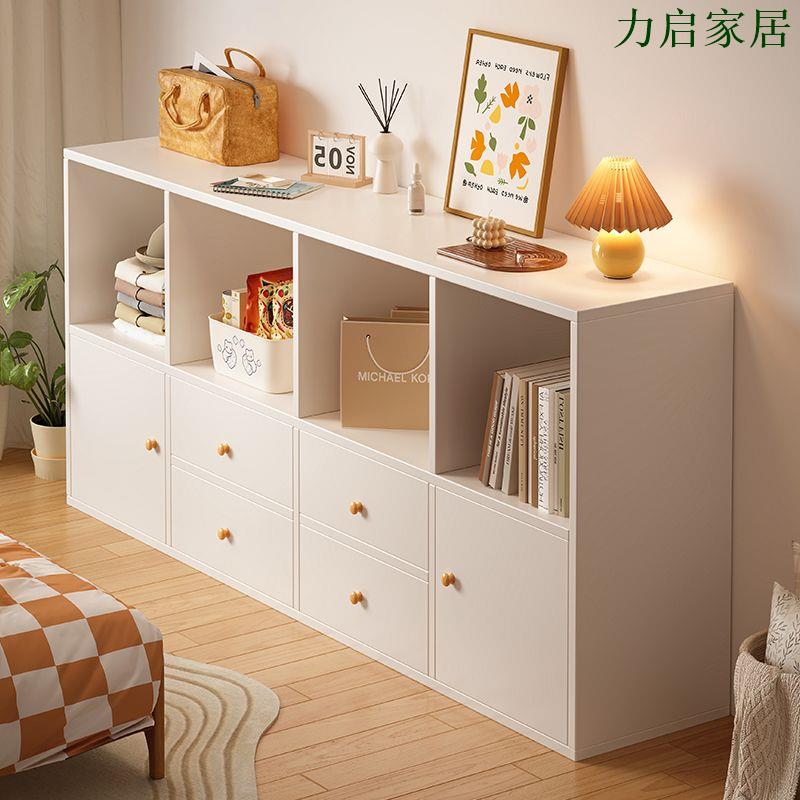 置物架落地書架家用簡易書櫃靠墻矮櫃格子櫃客廳學生收納架儲物架