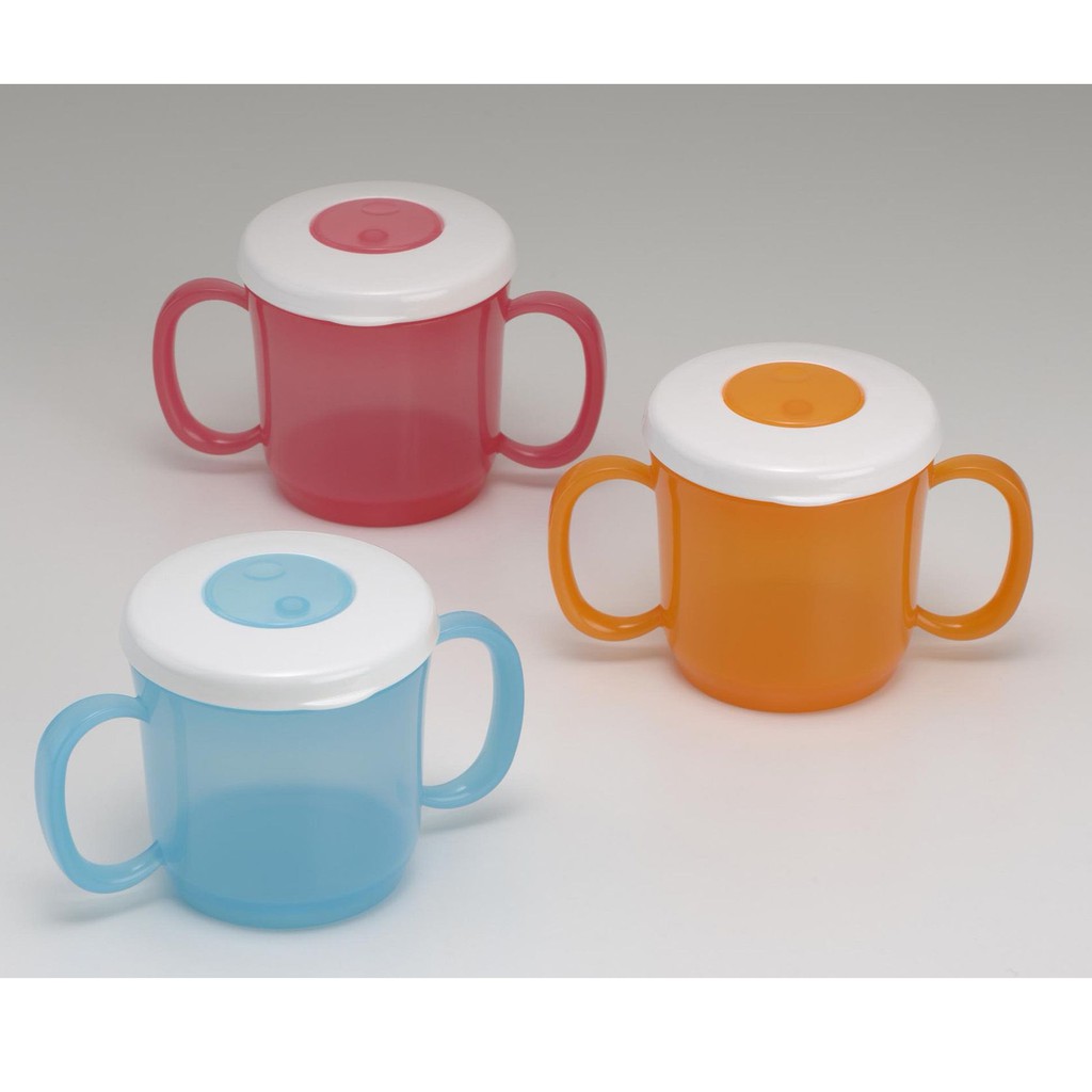 日本 INOMATA 可插飲管水杯 / Baby Mug雙耳吸管杯 210ML (粉/綠/橘顏色任選)