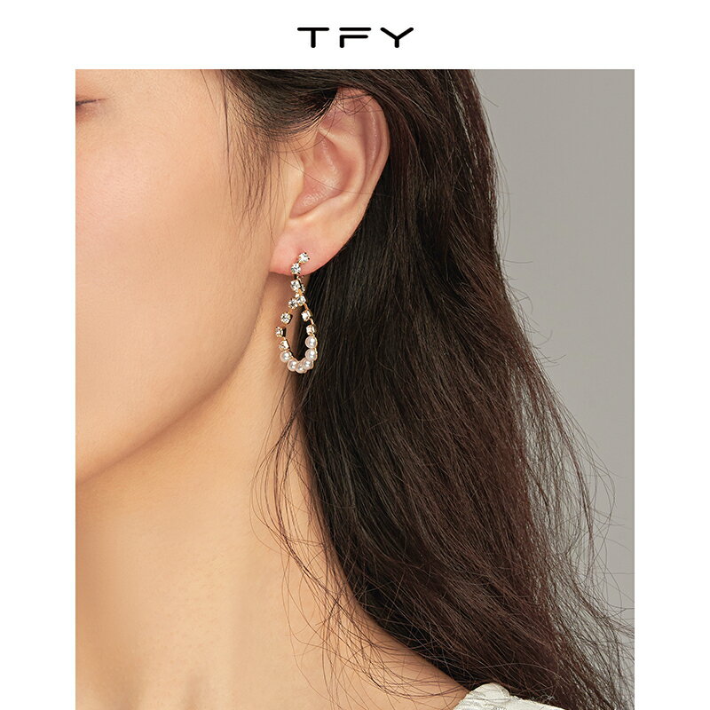 TFY設計感耳飾耳墜耳環女韓國氣質網紅爆款耳釘年新款潮珍珠