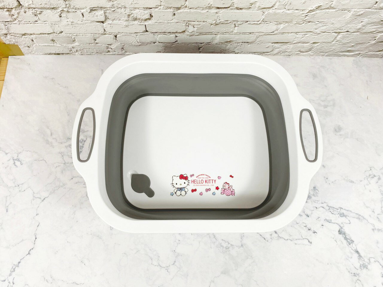 兩用摺疊洗菜籃砧板-Hello Kitty 三麗鷗 Sanrio 正版授權