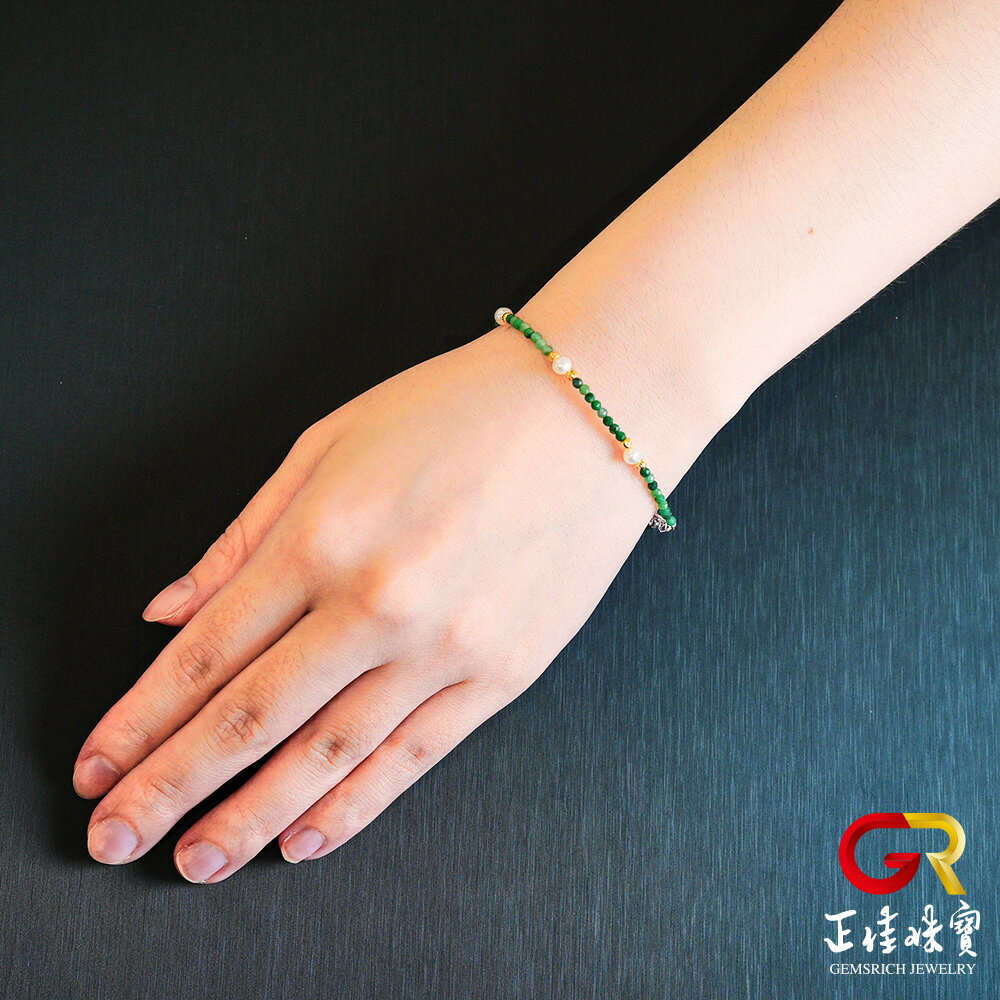 天然淡水珍珠 極細非洲玉 珍珠項鍊 珍珠手鍊 珍珠套組｜925銀 5