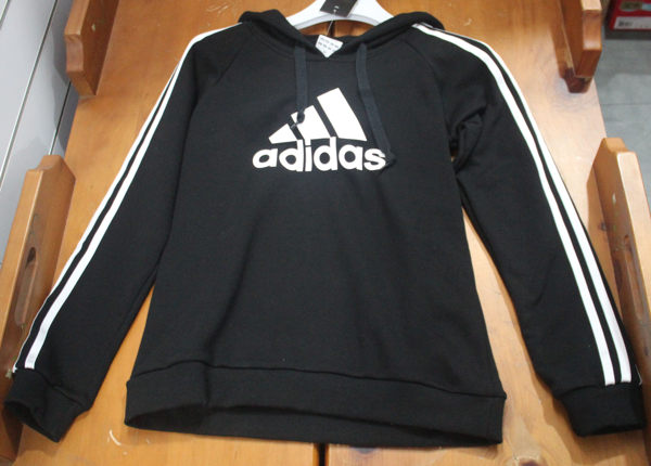 <br/><br/>  ADIDAS EN K TRACK 女裝 長袖 棉質 連帽 黑【運動世界】AZ4847<br/><br/>