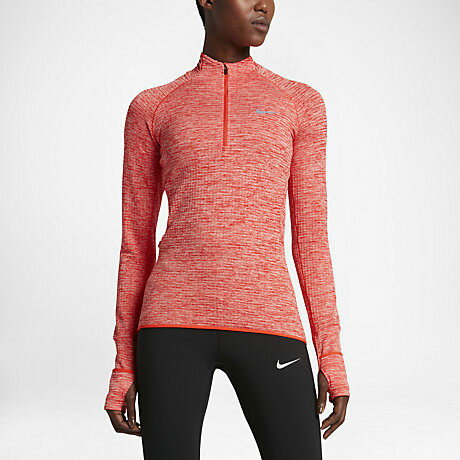 <br/><br/>  Nike ELEMENT SPHERE HALF-ZIP 女裝 上衣 長袖 半拉鍊 橘紅 【運動世界】 686964-852<br/><br/>