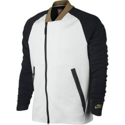 NIKE SPORTSWEAR TECH FLEECE 男裝 立領外套 棒球外套 休閒 棉質 舒適 白 黑 【運動世界】 832115-100