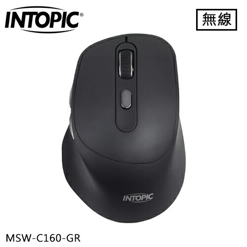 INTOPIC 廣鼎 2.4GHz 充電靜音無線滑鼠 灰 (MSW-C160)