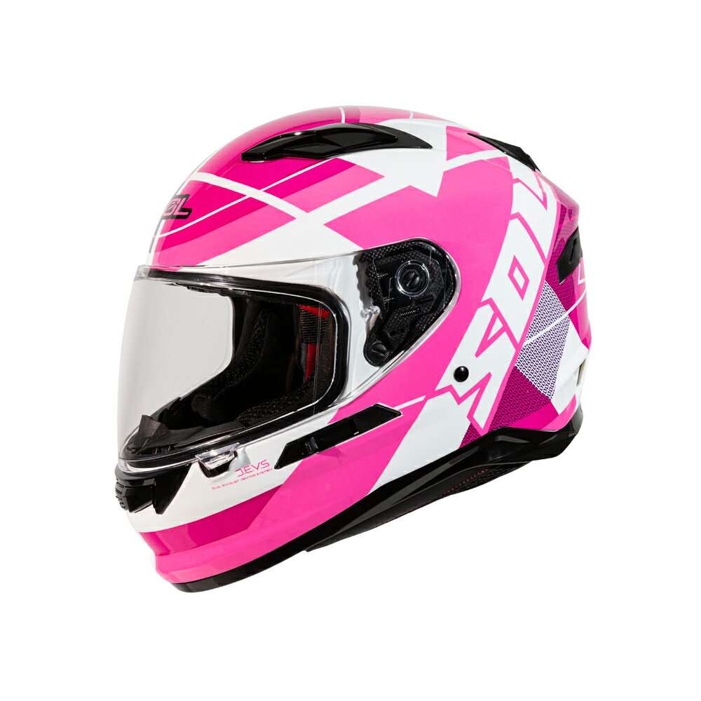 【SOL Helmets】SF-6全罩式安全帽 (超視界_白/紫粉) ｜ SOL安全帽官方商城
