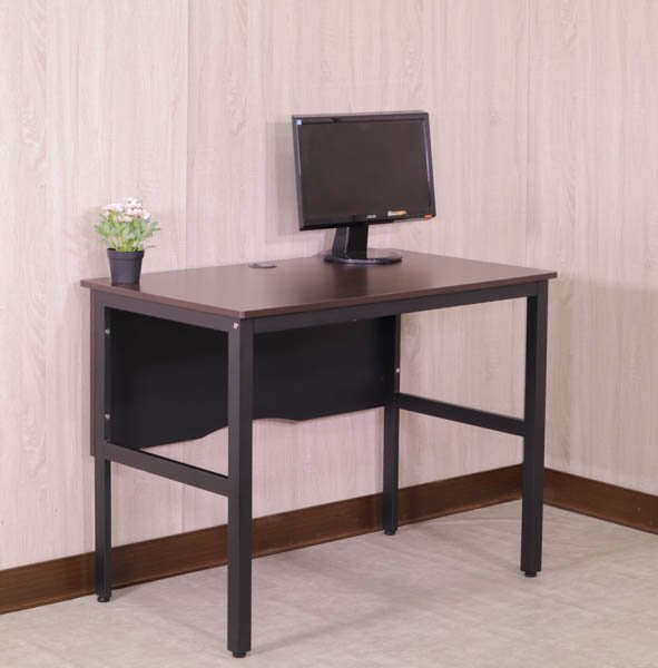 寬100低甲醛穩重型工作桌(附收線孔+調整腳墊) 電腦桌 書桌 辦公桌 會議桌【馥葉】型號DE1006 可加購鍵盤架、抽屜
