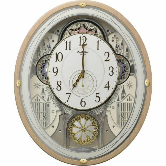 RHYTHM 麗聲鐘 (4MH402)  古典優雅造型掛鐘/49.6cm 白｜樂天全館特惠中★指定刷卡回饋10%