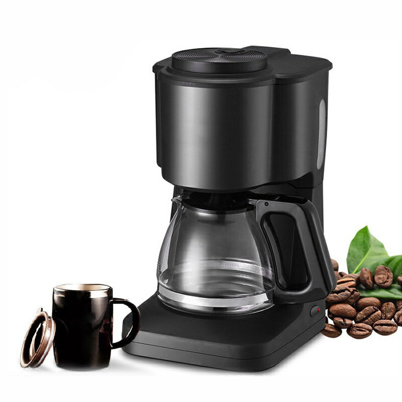 新款家用意式咖啡機 研磨一件式機煮咖啡滴漏式奶泡咖啡機