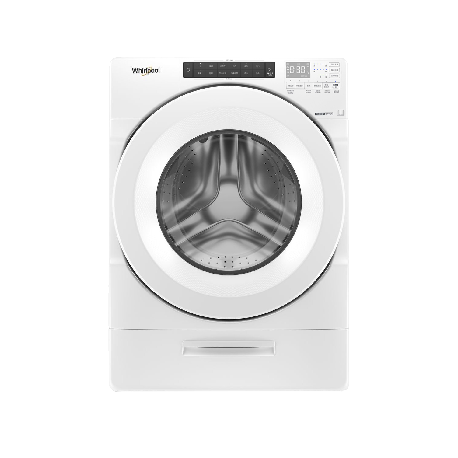 Whirlpool惠而浦 8TWFC6810LW 15公斤 滾筒洗脫烘洗衣機 典雅白【三井3C】