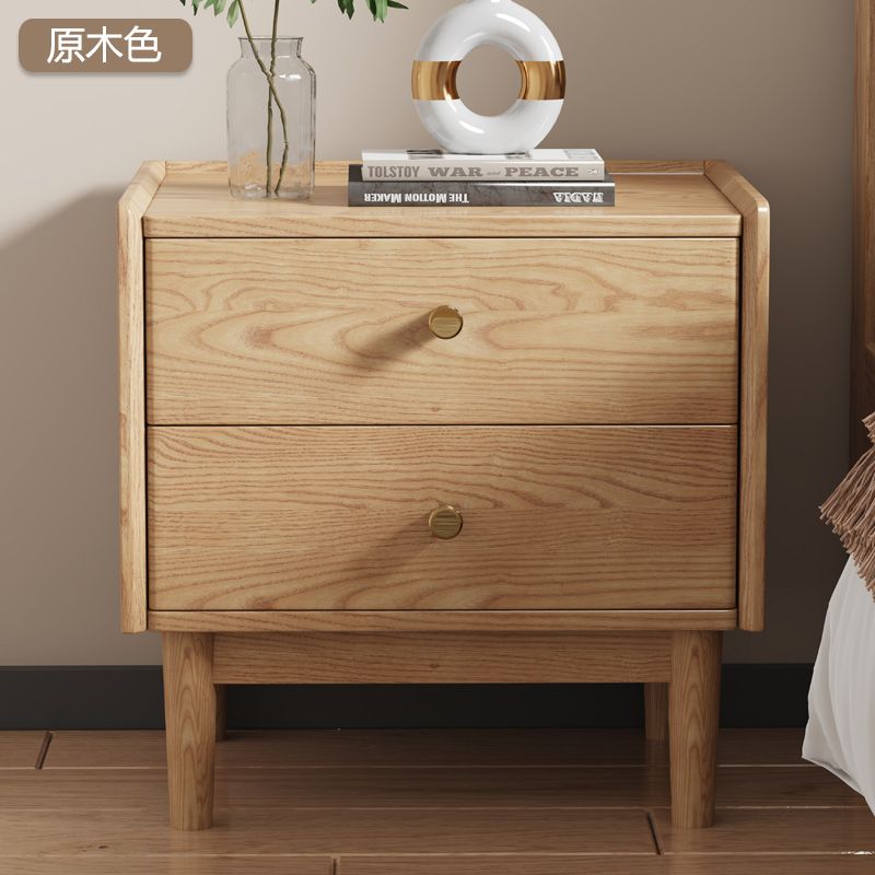 公司貨 免運/開發票 白蠟木床頭櫃實木現代簡約臥室北歐床邊櫃全實木胡桃原木主臥家用 床頭櫃 快速出貨
