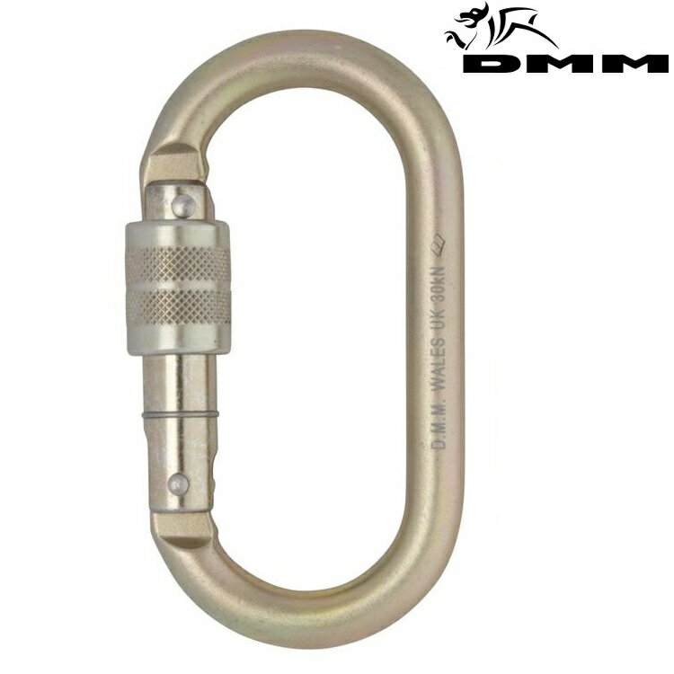 DMM 10mm Steel OVAL Screwgate Gold O型鉤環/高拉力O型環 C452 淡金色