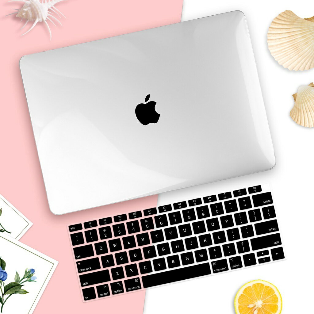 透明光面保護殼適用於MacBook Pro Air 11 12 13 14 15 16吋帶M2 M1晶片全系列水晶防摔殼