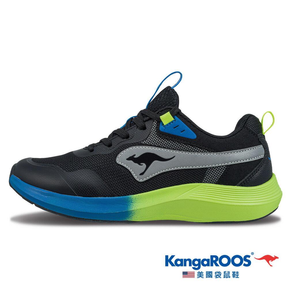 KangaROOS美國袋鼠鞋 童鞋 RUN FLOW 超輕量 透氣 緩震 運動 慢跑鞋 [KK32315] 藍綠【巷子屋】