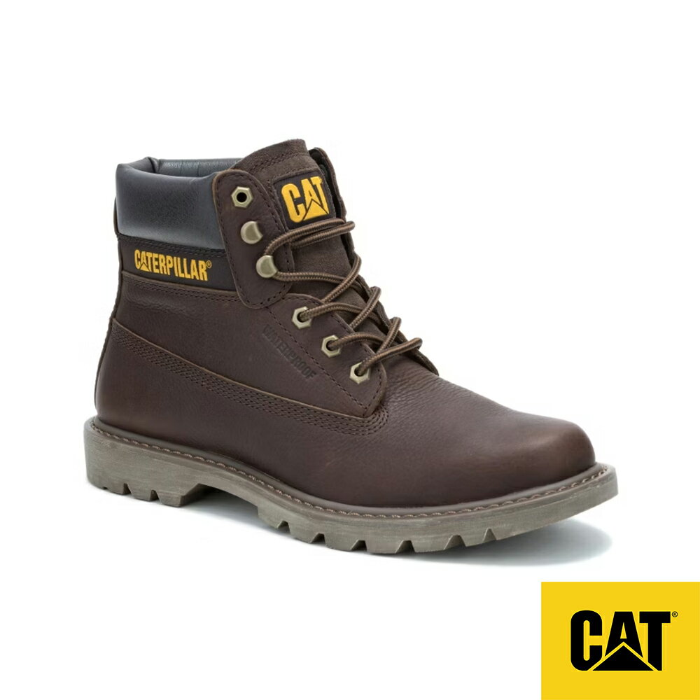 CAT COLORADO 2.0 WP 防水真皮中筒靴 男鞋-巧克力