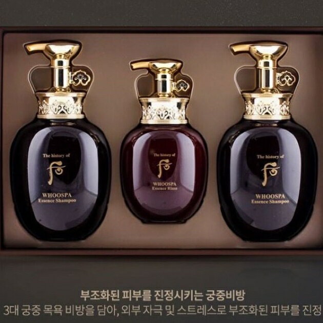 缺貨-韓國頂級WHOO後 韓方精萃美髮甦活禮盒(洗髮精350ml*2+潤絲精220ml*1) 【丹爸好物】潤髮乳 護髮乳