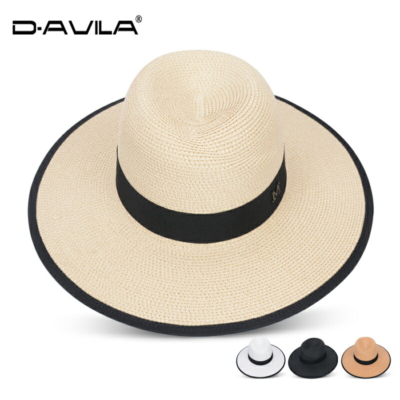 新款時尚M標夏天女士禮帽戶外太陽遮陽帽巴拿馬草帽子海邊沙灘帽