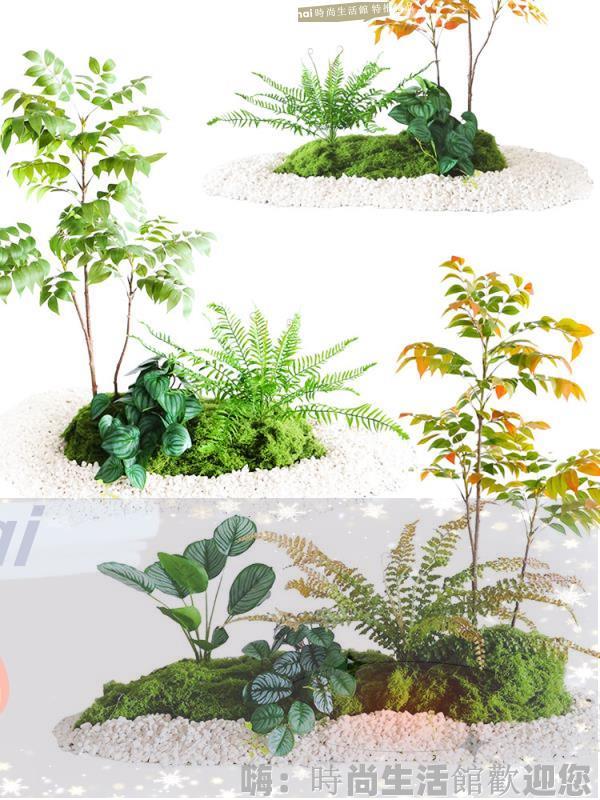 免運 可開發票 模擬綠植造景組合盆栽商場櫥窗戶外花槽裝飾仿生植物景觀假花假樹