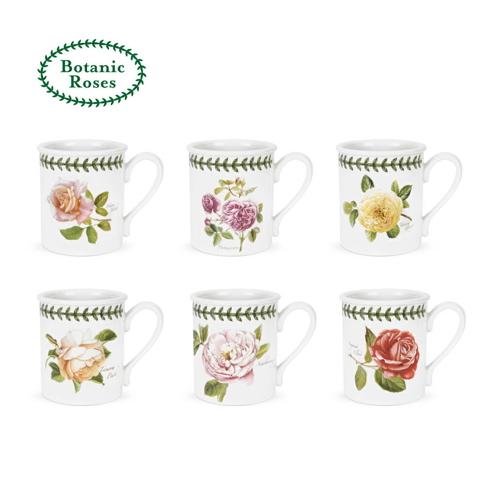 英國Portmeirion Botanic Roses 260ML馬克杯(六件組)