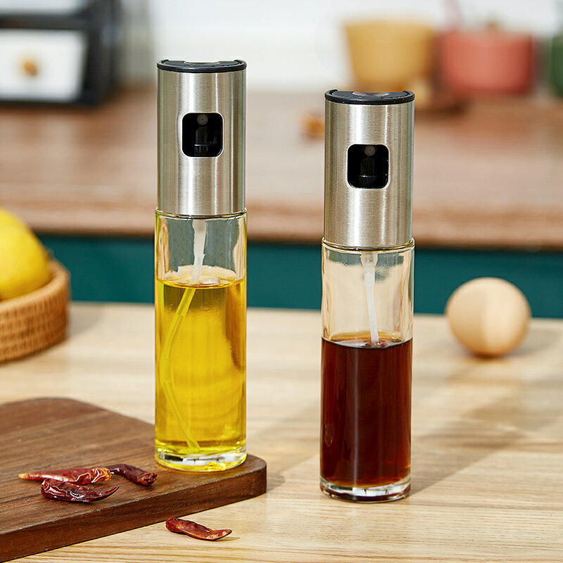 家用噴油瓶噴霧化玻璃廚房橄欖油神器減脂玻璃油壺防漏醬油醋燒烤