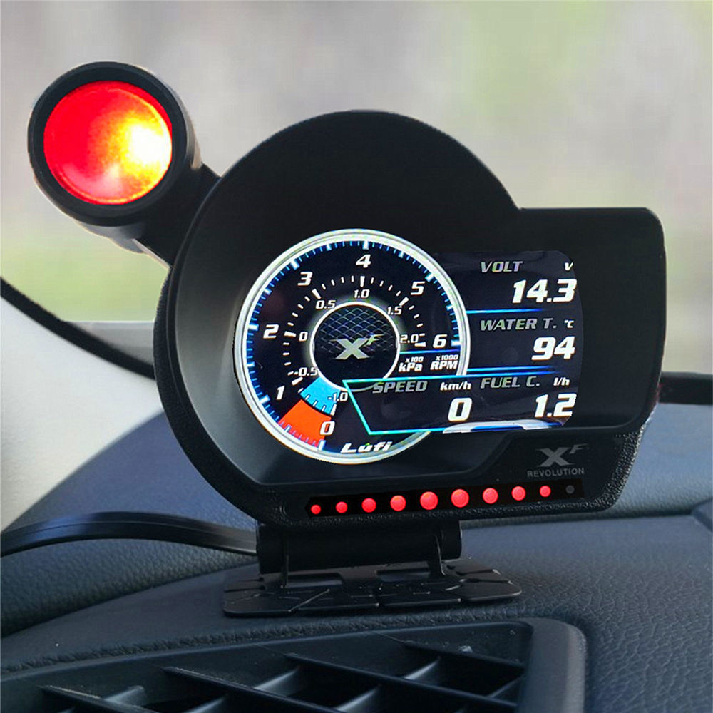 UFI全液晶儀錶XF二代多功能O水溫排溫渦輪轉速油壓錶汽車改裝