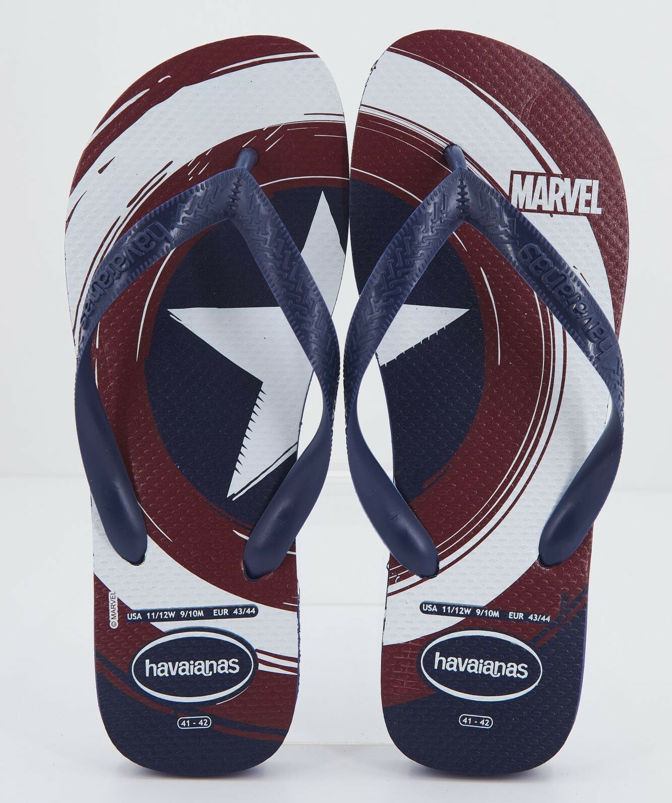 havaianas 哈瓦士 巴西人字拖 男款 Marvel Logomania 美國隊長盾牌 漫威系列 涼鞋 拖鞋 夾腳拖 海灘鞋＊夏日微風＊