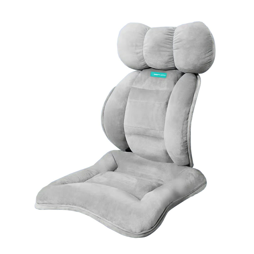 【免運直出】辦公室USB加熱坐墊 加絨保暖靠背一體坐墊靠墊 椅子墊 靠背墊 1