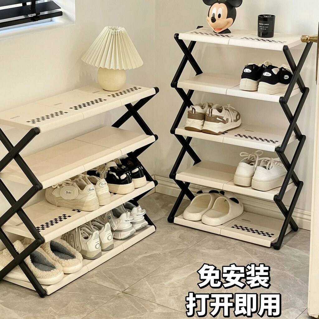 『 Tour wood』日本ins風鞋架簡易經濟型家用小鞋櫃2024新款宿舍多層摺疊收納