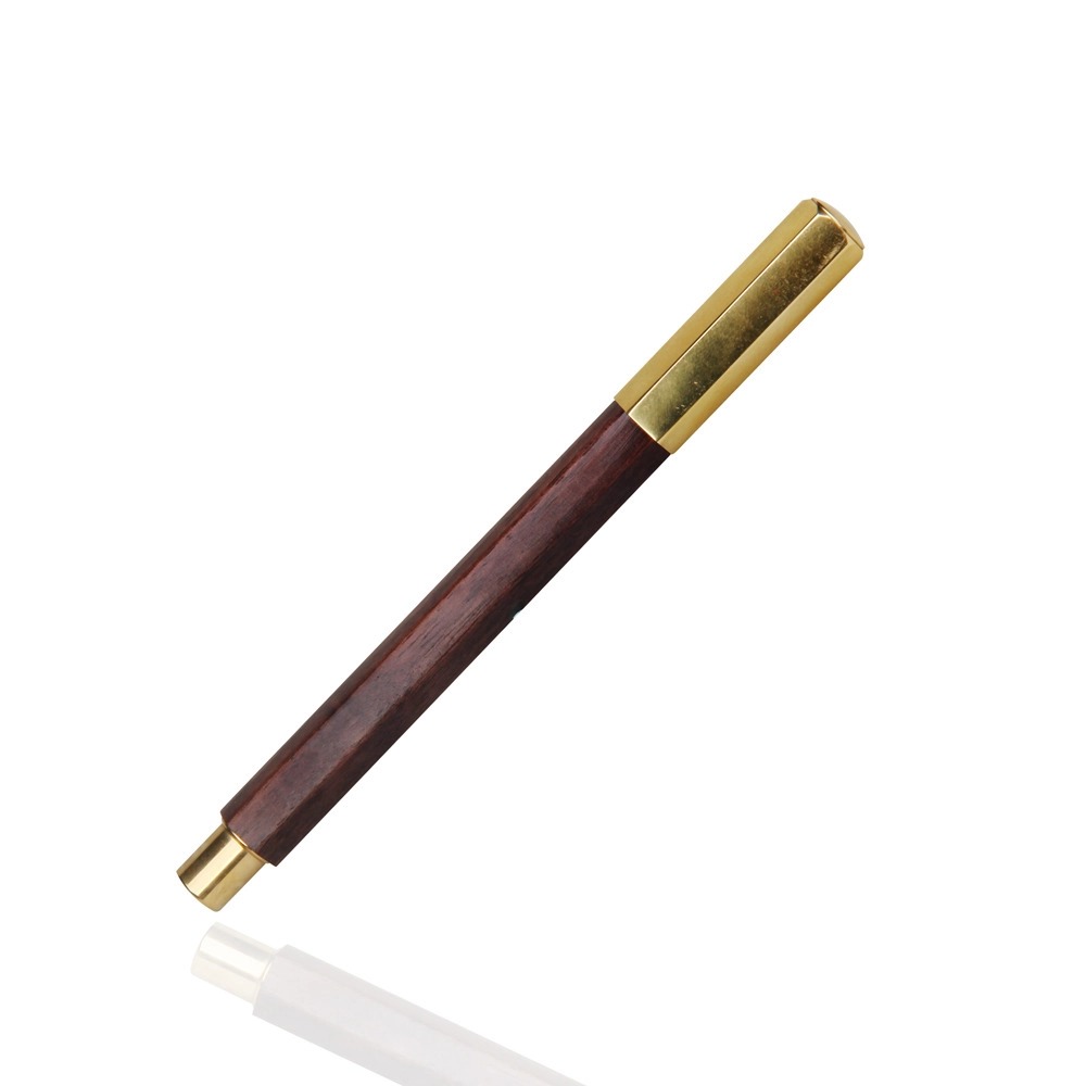 SKB 文明 TM-506 六角木頭鋼筆 (黃銅)