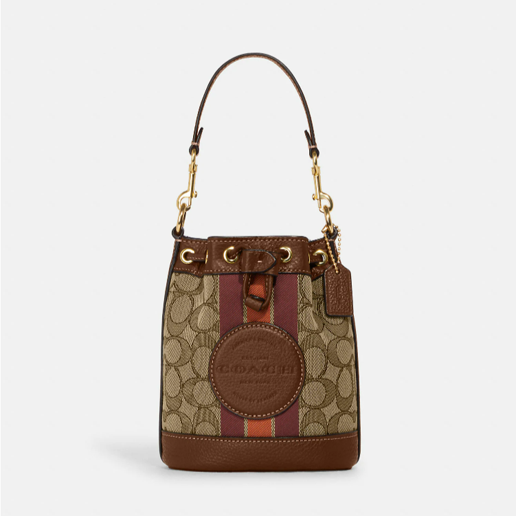 COACH 4 Mini Dempsey Bucket Bag In Signature Jacquard With