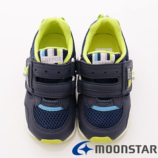 日本月星Moonstar機能童鞋Carrot四大機能系列3E寬楦速乾鞋款21465深藍(中小童段/中大童段) 4