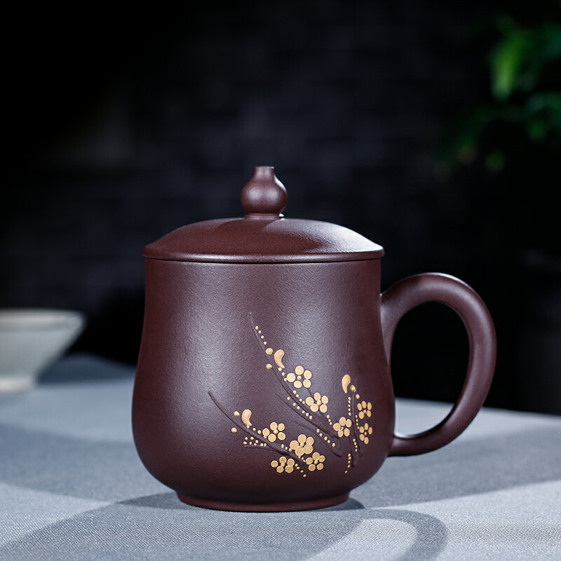 宜興紫砂杯 段泥 千手観音水杯 抱きしめよ 可楽杯 茶道具 煎茶道具