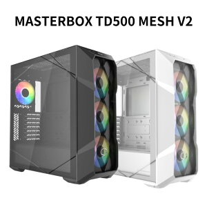 【最高折200+跨店點數22%回饋】CoolerMaster 酷碼 MASTERBOX TD500 MESH V2 黑色/白色 電腦機殼