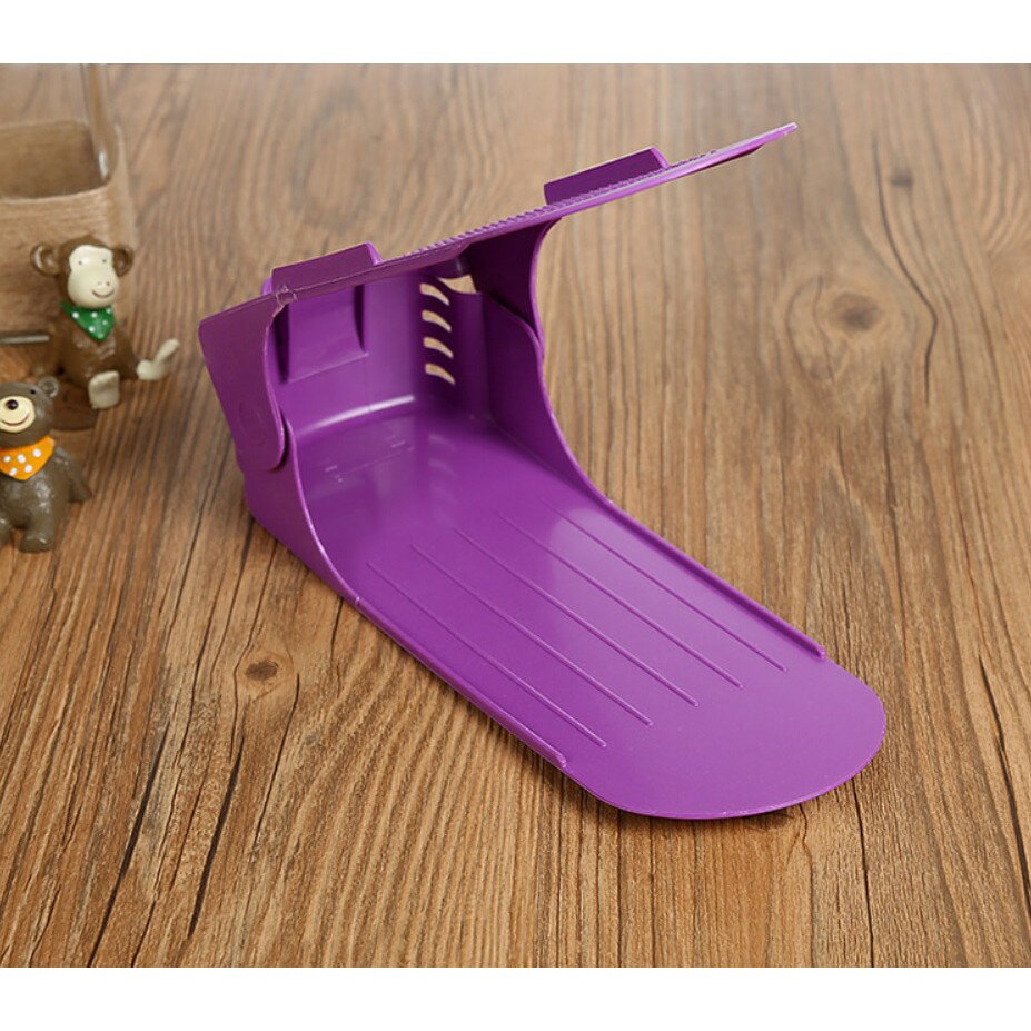 【*可調式鞋架】簡易鞋子收納架 馬卡龍鞋架 三段式調整鞋子收納架 彩色堆疊架 8