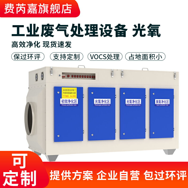 【臺灣公司 可開發票】UV光氧催化廢氣處理裝置活性炭噴漆房等離子一體機光解環保凈化器