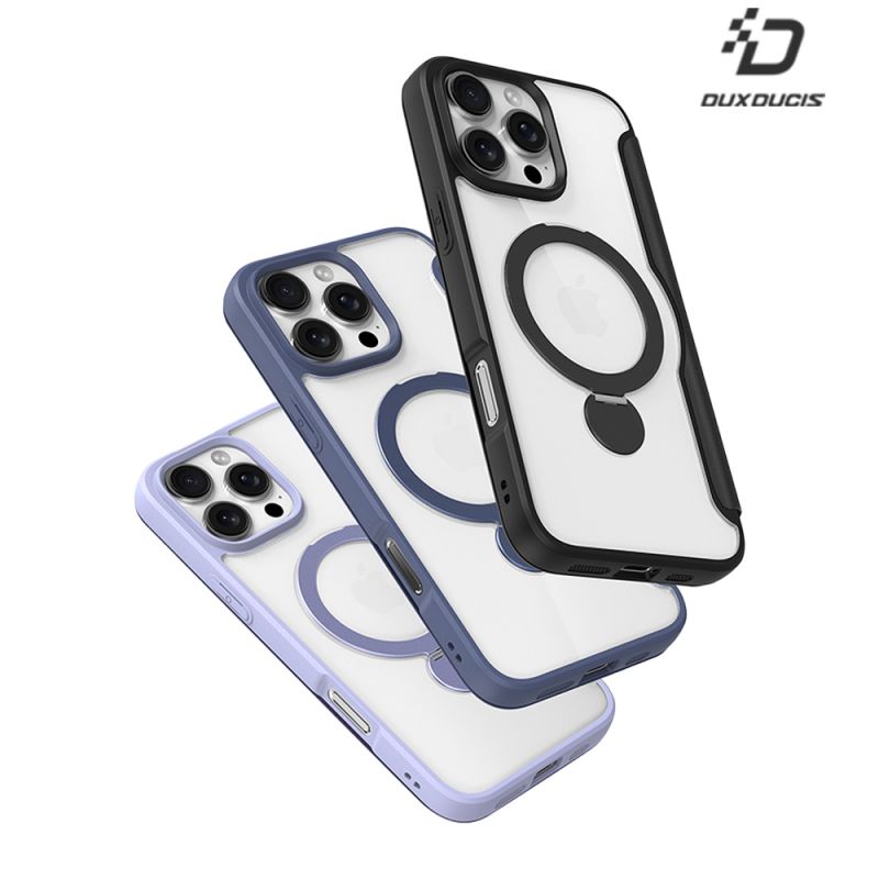 磁吸 DUX DUCIS Apple 蘋果 iPhone 16 Pro Max SKIN X Pro 磁吸支架皮套 側翻皮套 插卡 可站立 磁吸皮套 支援 MagSafe【愛瘋潮】