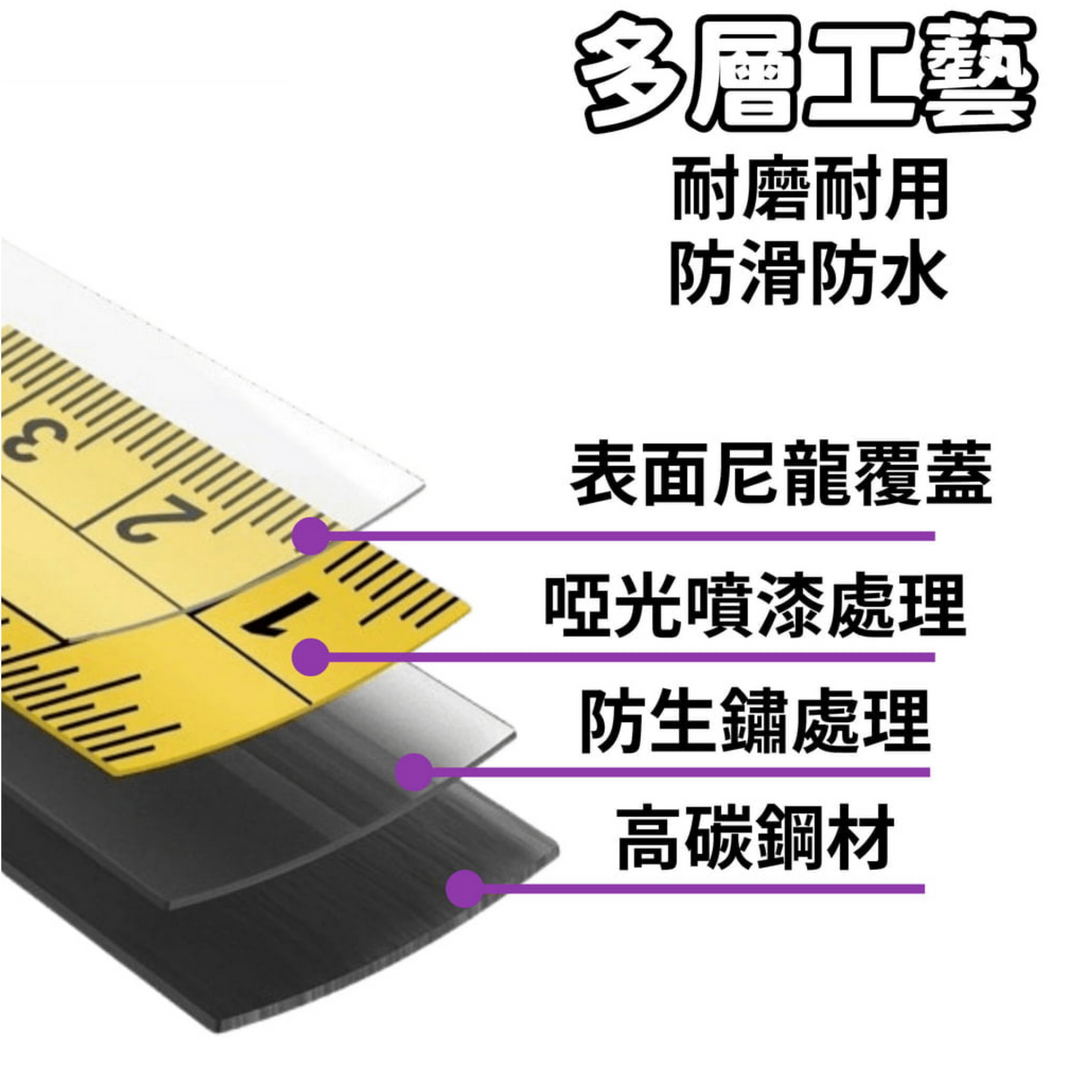 TOPFORZA 拓伏銳 ABS耐摔自鎖鋼捲尺 MS-7303／MS-7305／MS-7307 3