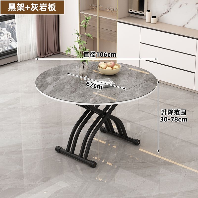 免運/快速出貨 可移動升降茶幾餐桌兩用二合一體式可客廳多功能公寓折疊玻璃餐桌